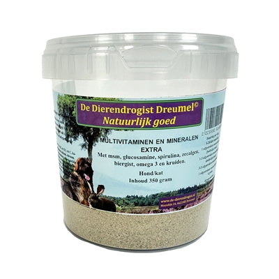 DIERENDROGIST MULTIVITAMINEN EN MINERALEN EXTRA 350 GR