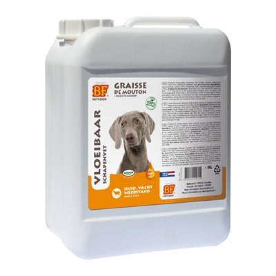 BF PETFOOD VLOEIBAAR SCHAPENVET MET ZALMOLIE 5 LTR