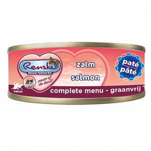 Renske Kat Vers Bereid Pate Zalm Graanvrij kattenvoer natvoer 24x70 gr