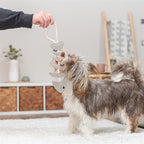 Trixie Visgraat Leer Met Touw hondenspeelgoed 43 cm