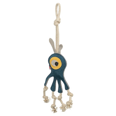 Trixie Monster Leer Met Touw hondenspeelgoed 47 cm