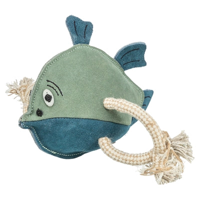 Trixie Vis Leer Met Touw hondenspeelgoed 28 cm