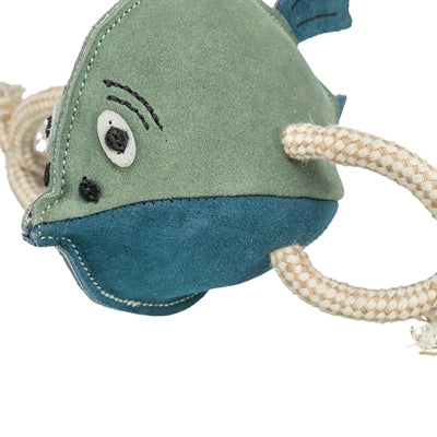 Trixie Vis Leer Met Touw hondenspeelgoed 28 cm
