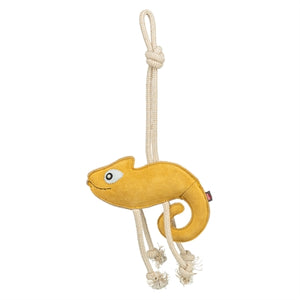 Trixie Kameleon Leer Met Touw hondenspeelgoed 45 cm