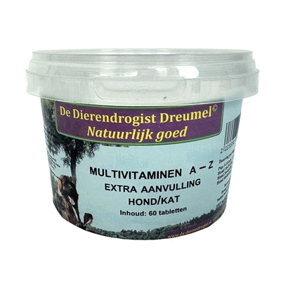 DIERENDROGIST MULTIVITAMINE A-Z 60 TBL