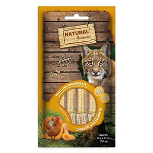 Natural Greatness Creamy Chicken With Pumpkin Digest Support kattensnacks zacht 4x14 gr