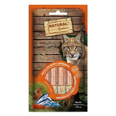 NATURAL GREATNESS CREAMY CHICKEN WITH TUNA AND LOBSTER IMMUNE SUPPORT 4X14 GR