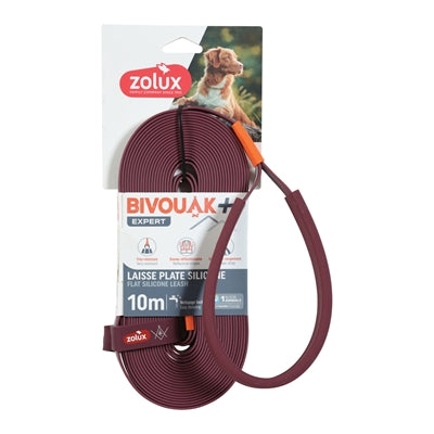 Zolux Bvk Sleeplijn Plat Siliconen Rood hondenhalsband hondenriem