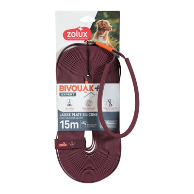 Zolux Bvk Sleeplijn Plat Siliconen Rood hondenhalsband hondenriem