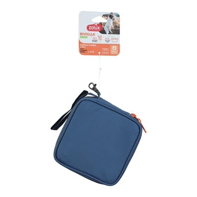 Zolux Bvk 2IN1 Opvouwbare Voerbak en Drinkbak Blauw outdoor 2x700 ml