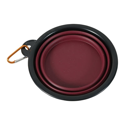 Zolux Bvk Voerbak Opvouwbaar Siliconen Rood outdoor