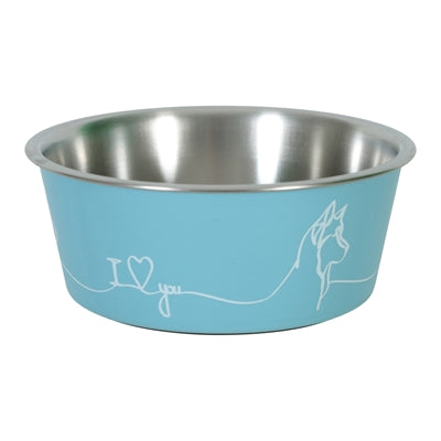 ZOLUX LOVE VOERBAK HOND BLAUW 12,5 CM 400 ML