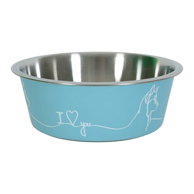 ZOLUX LOVE VOERBAK HOND BLAUW 17,8 CM 1,2 LTR
