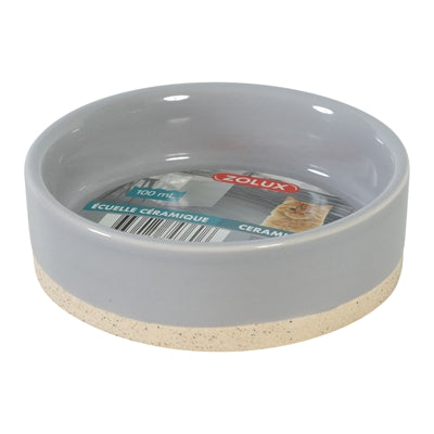 ZOLUX OLARIA VOERBAK KERAMIEK GRIJS 10,3 CM 100 ML