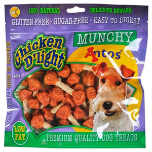 Antos Chicken D'light Munchy hondensnacks kauwsnack 400 gr