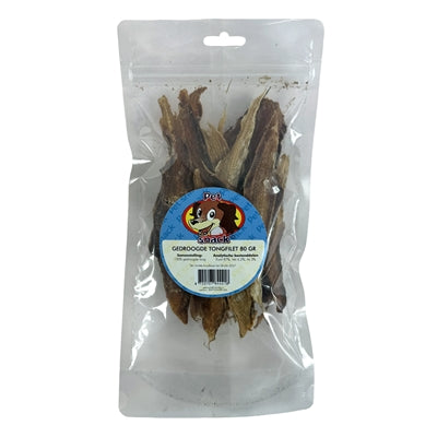 Petsnack Tongfilet hondensnacks gedroogd 80 gr