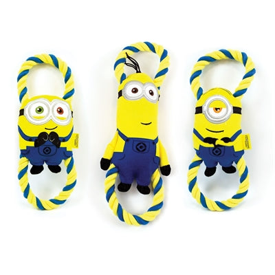 Minions Pluche Bob / Stuart / Kevin Aan Flostouw hondenspeelgoed 28 cm
