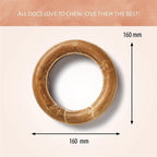 Geperste Ring hondensnacks kauwsnack 15 cm 10 st