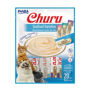 Inaba Churu Multipack Tuna & Seafood kattenvoer natvoer 20x14 gr