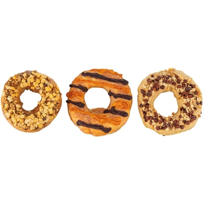 Trixie Donuts Eend / Kip / Kabeljauw hondensnacks kauwsnack 9 cm 55 gr 3 st