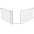 Trixie Hondenhek Afsluithek Metaal 5-DELIG Met Deur Wit honden-kattenluik 62,5-300x76,5 cm