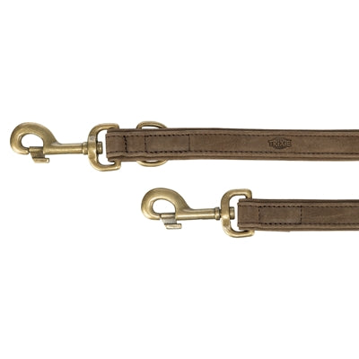 Trixie Hondenriem Pure Verstelbaar Leer Bruin hondenhalsband