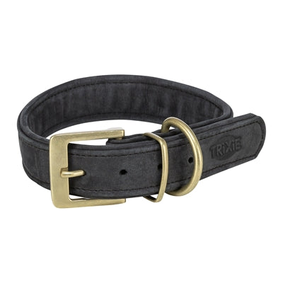 Trixie Halsband Hond Pure Leer Zwart hondenhalsband hondenriem