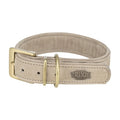TRIXIE HALSBAND HOND PURE LEER LICHTGRIJS M 36-43X3 CM