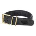 TRIXIE HALSBAND HOND PURE LEER ZWART M-L 39-46X3,5 CM