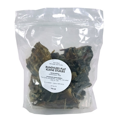 Petsnack Rundvlees Plat Kleine Stukjes hondensnacks gedroogd 200 gr