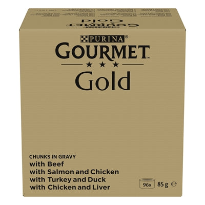 GOURMET GOLD CHINKS IN GRAVY RUND / ZALM / KALKOEN / KIP 96X85 GR