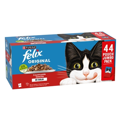 Felix Original Countryside Selectie in Gelei kattenvoer natvoer 44x85 gr