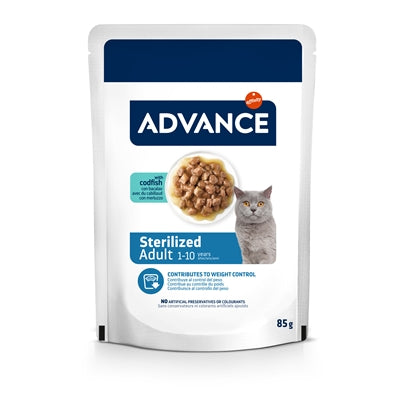 ADVANCE CAT STERILIZED CODFISH 12X85 GR