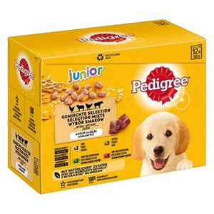 Pedigree Multipack Maaltijdzakjes Junior in Gelei hondenvoer natvoer 12x100 gr