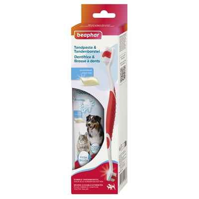 BEAPHAR TANDPASTA EN BORSTEL COMBI-PACK