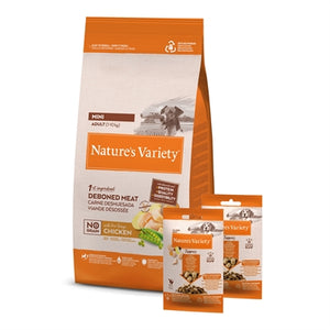 Natures Variety Adult Mini Chicken Graanvrij + 2 Freeze Dried Toppers hondenvoer droogvoer 1,5 kg + 2x120 gr