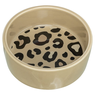 Trixie Voerbak / Drinkbak Leo Kat Keramiek Panterprint Assorti 300 ml 12 cm