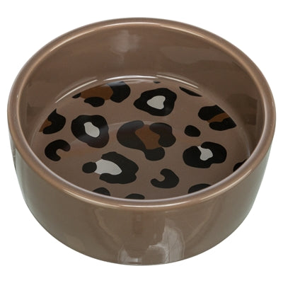 Trixie Voerbak / Drinkbak Leo Kat Keramiek Panterprint Assorti 300 ml 12 cm