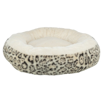 Trixie Hondenmand Leo Soft Rond Pluche Creme / Panterprint 50 cm