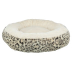 Trixie Hondenmand Leo Soft Rond Pluche Creme / Panterprint 50 cm