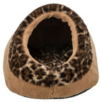Trixie Kattenmand Iglo Leo Soft Pluche Bruin / Panterprint 35x41x26 cm