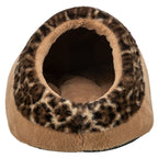 Trixie Kattenmand Iglo Leo Soft Pluche Bruin / Panterprint 35x41x26 cm