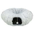 TRIXIE HARVEY PLUCHE SPEELTUNNEL / DONUT WIT / GRIJS 160X25 CM