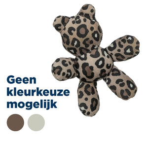 Trixie Beer Pluche Panterprint Met Kattenkruid / Catnip Assorti kattenspeelgoed 12 cm