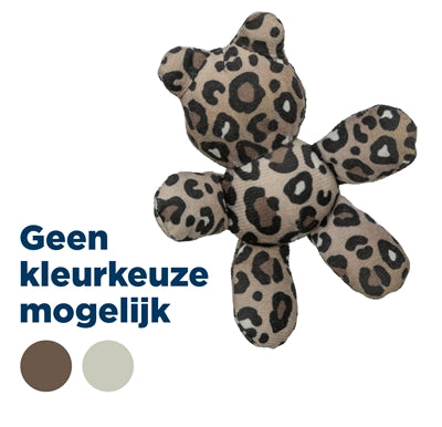 TRIXIE BEER PLUCHE PANTERPRINT MET KATTENKRUID / CATNIP ASSORTI 12 CM