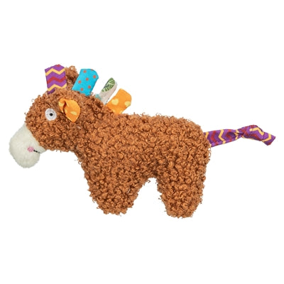 TRIXIE PAARD PLUCHE MET KATTENKRUID / CATNIP BRUIN 15 CM