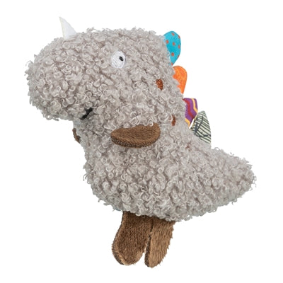 Trixie Dino Pluche Met Kattenkruid / Catnip Grijs kattenspeelgoed 12 cm