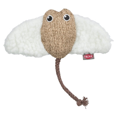 TRIXIE ROG STOF / PLUCHE MET KATTENKRUID / CATNIP WIT / BEIGE 15 CM