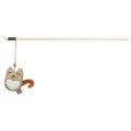 TRIXIE KATTENHENGEL KAT HOUT / PLUCHE MET KATTENKRUID / CATNIP 38 CM