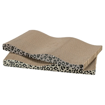 Trixie Krabplank Leo Karton Panterprint Met Kattenkruid / Catnip krabpaal 44x25x6 cm 2 st